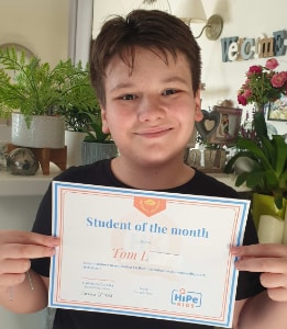student of the month tom 