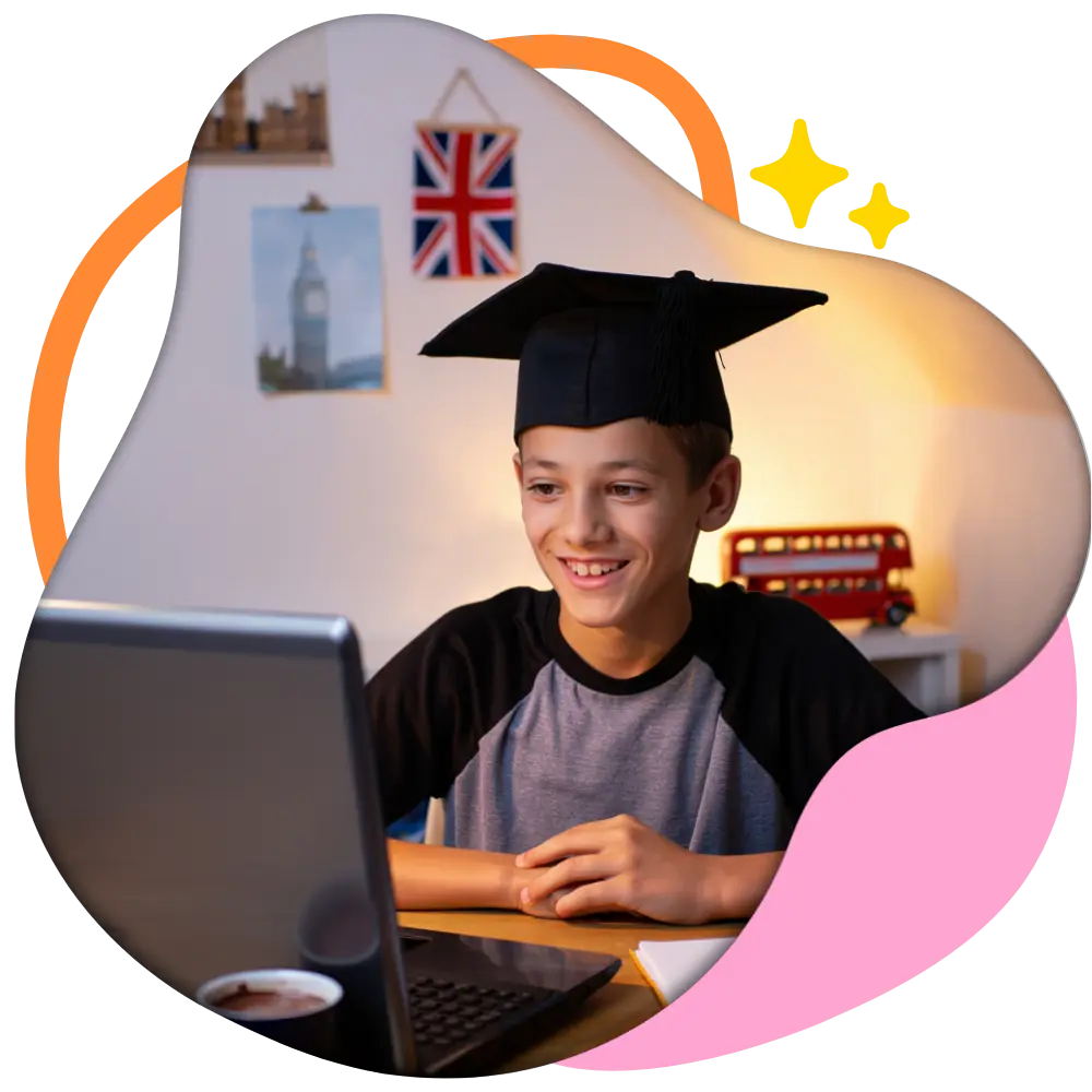 Enfant motivé cours anglais examen